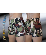 Thunderbox Nylon Spandex Mens Olive &amp; Brown Camouflage Titan Pouch Shorts - $25.00