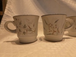 4 Pc Set~ Vintage Noritake Stoneware Woodstock Pattern 8354 Coffee Cups Mugs - £19.51 GBP