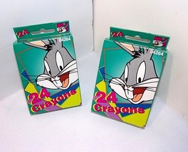 Looney Tunes 24 Crayons Vtg 1994 Boxed 2 Packs Dixon NEW UNUSED Stocking Stuffer - $26.19