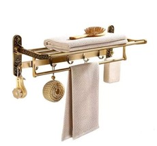 Towel Rack for Bathroom antique style Folding Stand, Hanger Towel Rod - £77.05 GBP