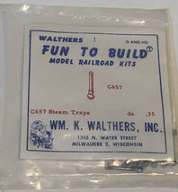 Walthers Steam Traps C657 Ho Scale Model Train Accessories Sealed New - £6.18 GBP