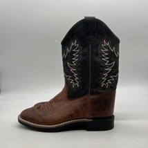 Cody James RYDER Brown Blue Leather Square Toe Western Boots Boy’s Size ... - $44.55