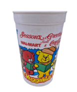Vintage Wal Mart Cup Coca Cola Seasons Greetings Christmas Plastic 80s 90s - $12.98 CAD