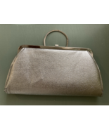 Vintage Silver Metallic Clutch Evening Bag Purse 9&quot; x 5&quot; - $19.80