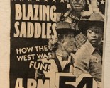 Blazing Saddles Print Ad Mel Brooks Gene Wilder Cleavon Little TPA21 - £4.66 GBP