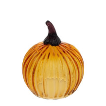 Medium Amber Glass Pumpkin 6.25&quot; - $44.50