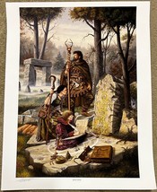 Larry Elmore Signed AD&amp;D TSR RPG Fantasy Art Print ~ Ancient Powers / Rune Stone - £54.52 GBP