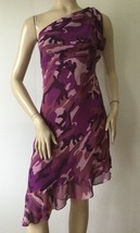 SHOSHANNA 100% Silk One Shoulder Asymmetrical Hem Dress, Purple (Size 2) - £32.01 GBP