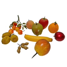 Vintage Faux Fruit Mixed Lot Banana Apple Cherries Kiwi Plum Peach Orange Peanut - £15.61 GBP