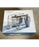 THE TWO MARTINI Lunch Box Towle Silversmiths Stainless Shaker Glasses Pi... - €38,09 EUR