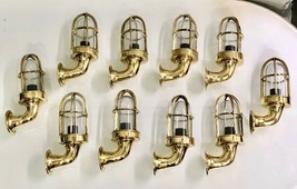 Lot Of 10 Brass Nautical Wall Wall Wall Lights Swan Spur PASSAGE- Show Origin... - £718.77 GBP