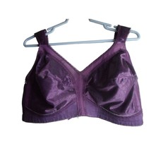 Plaxtex 18 hour Purple Plum Majestic Wireless Shoulder Comfort Bra Flora... - $15.60