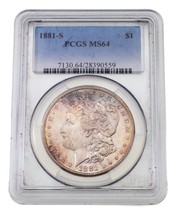 1881-S Silber Morgan Dollar Ausgewählten Von PCGS As - £94.57 GBP