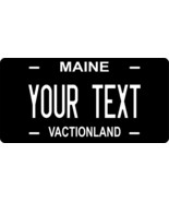 Maine Black License Plate Personalized Custom Auto Bike Motorcycle - $10.99+