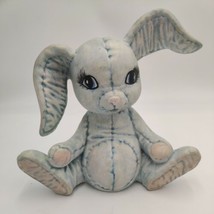 1980 Ceramic Handpainted Pastel Blue Easter Bunny by Kimple Mold BUNNY D... - $35.63