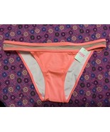 Victoria’s Secret PINK swim bikini bottom swimsuit coral w/ mesh New - £13.19 GBP