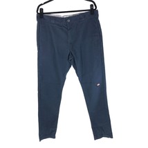 Dickies Mens Pants Skinny Straight Stretch Navy Blue 36x34 - $19.24