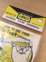 Vintage Globemaster Glo-Test electrical testing screwdriver in original package image 3