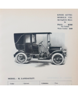 1908 Knox Auto Model H Landaulet Catalog Advertisement Automobilia F17M2 - $555.10 MXN