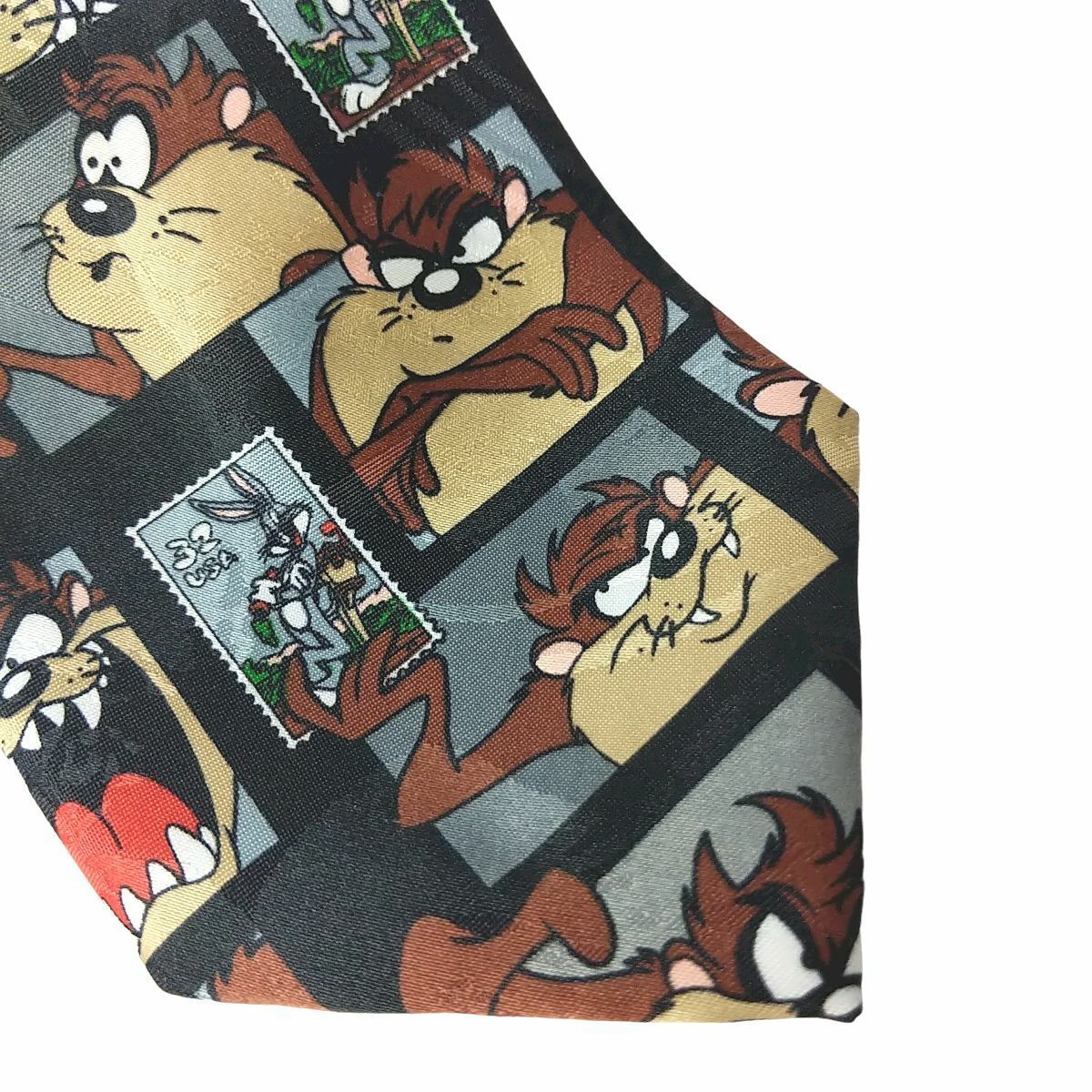 Looney Tunes Stamp Collection Taz Tasmanian Devil Bug Bunny Novelty Necktie Item image 3