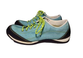 LL Bean Womens Size 10 Suede Sneakers Teal Lace Up Casual READ - £13.93 GBP