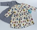 NEW (2) Baby Infant Girls Long Sleeves Dresses Outfit Striped Flowers Ne... - $12.99