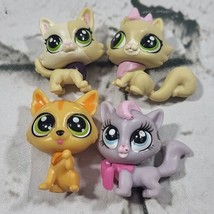 Littlest Pet Shop LPS 1” Mini Figures Lot Of 4 Cats Kittens Animals Hasbro  - £11.81 GBP