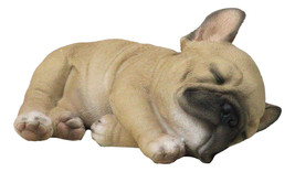 Realistic Adorable French Bulldog Dog Puppy Sleeping Figurine 6.75&quot;Long - $27.99