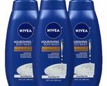 NIVEA Nourishing Care Body Wash with Nourishing Serum, 30 Fl Oz Pump Bottle - £6.20 GBP