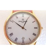 MICHEL HERBELIN PARIS 12434 Quartz Gold Thin Date Unisex Wristwatch - £115.60 GBP