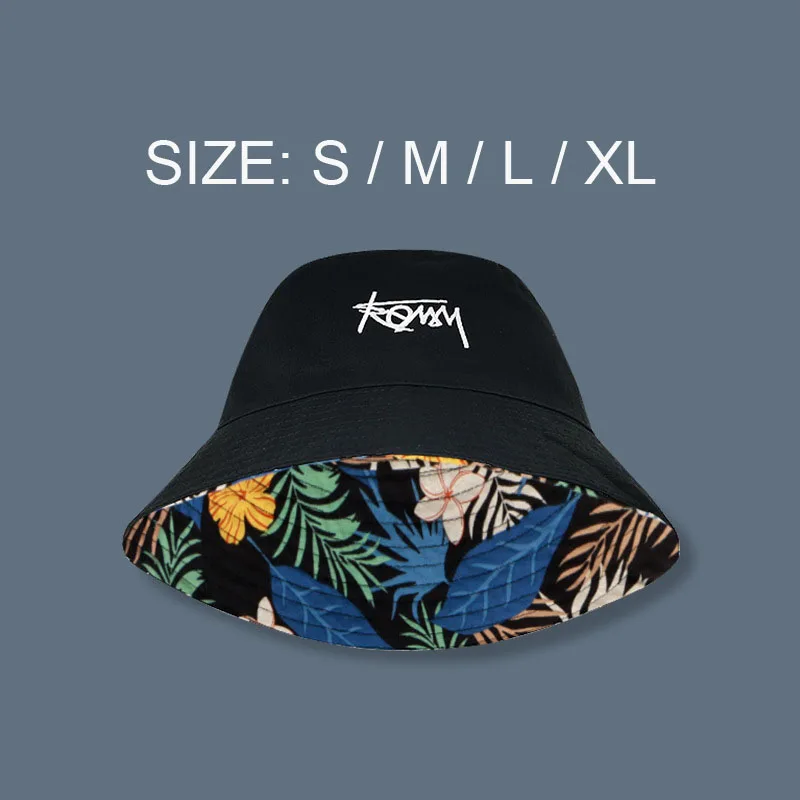 Big Head XL Size Letter Bucket Hat for Men Double-Sided Women Floral Fisherman - £16.46 GBP+