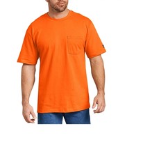 Genuine Dickies Mens Short Sleeve Hi-Vis Heavyweight T-Shirt Size 4XL  Orange - £15.81 GBP