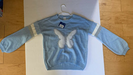Arizona &quot;Delicate Blue Butterfly&quot; Blue Girls&#39; Sweater Size Large, New With Tags - £13.19 GBP