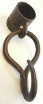 Antique Wrought Iron Hook-Hardware 151W-Rustic Decor-7 3/4&quot; total - £50.68 GBP