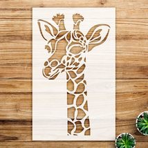 Giraffe Portrait Stencil for Walls and Crafts, Reusable Mylar Template, ... - $14.69+