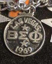 Beta Sigma Phi BEO Pewter Las Vegas 1969 Fantasy Affair charm - $15.30