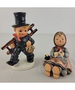 Hummel Figurine Set 2 Chimney Sweep Happy Pastime Knitting Porcelain Goe... - $11.95