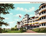 Sno Nipi Lodge Lago Sunapee Nuovo Hampshire Nh Lino Cartolina R27 - $3.03