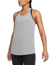 Nike Womens Elastika T-Back Logo Top Size X-Large Color Smoke Grey/Htr/W... - £26.52 GBP