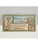 Antique 1877 Medical Victorian Card Lowell Mass Sarsaparilla Flower 4.25... - $52.44 CAD