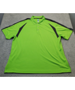 PGA TOUR Polo Shirt Women&#39;s 3XL Green Airflux Short Sleeve Collared Butt... - $18.49