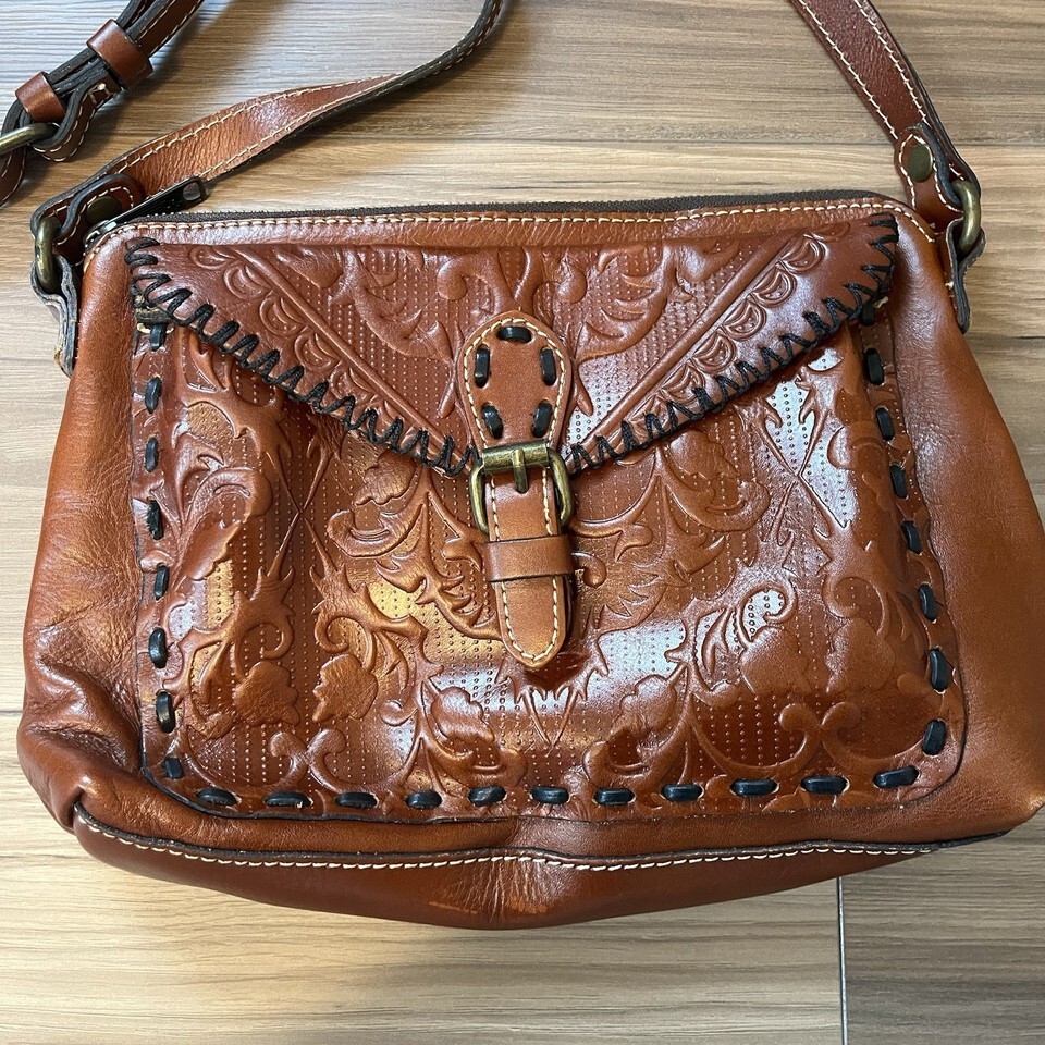 Patricia Nash Hand Tooled Leather Vintage Crossbody Purse - $47.49 Patricia Nash Hand Tooled Leather Vintage Crossbody Purse - $47.49