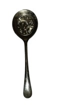 Vintage Leonard Silver Plate Slotted Serving Spoon Tomato Cranberry Italy - £7.92 GBP