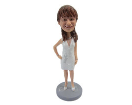 Custom Bobblehead Sexy Lady In Stylish Shiny Outfit - Leisure &amp; Casual Casual Fe - £66.34 GBP