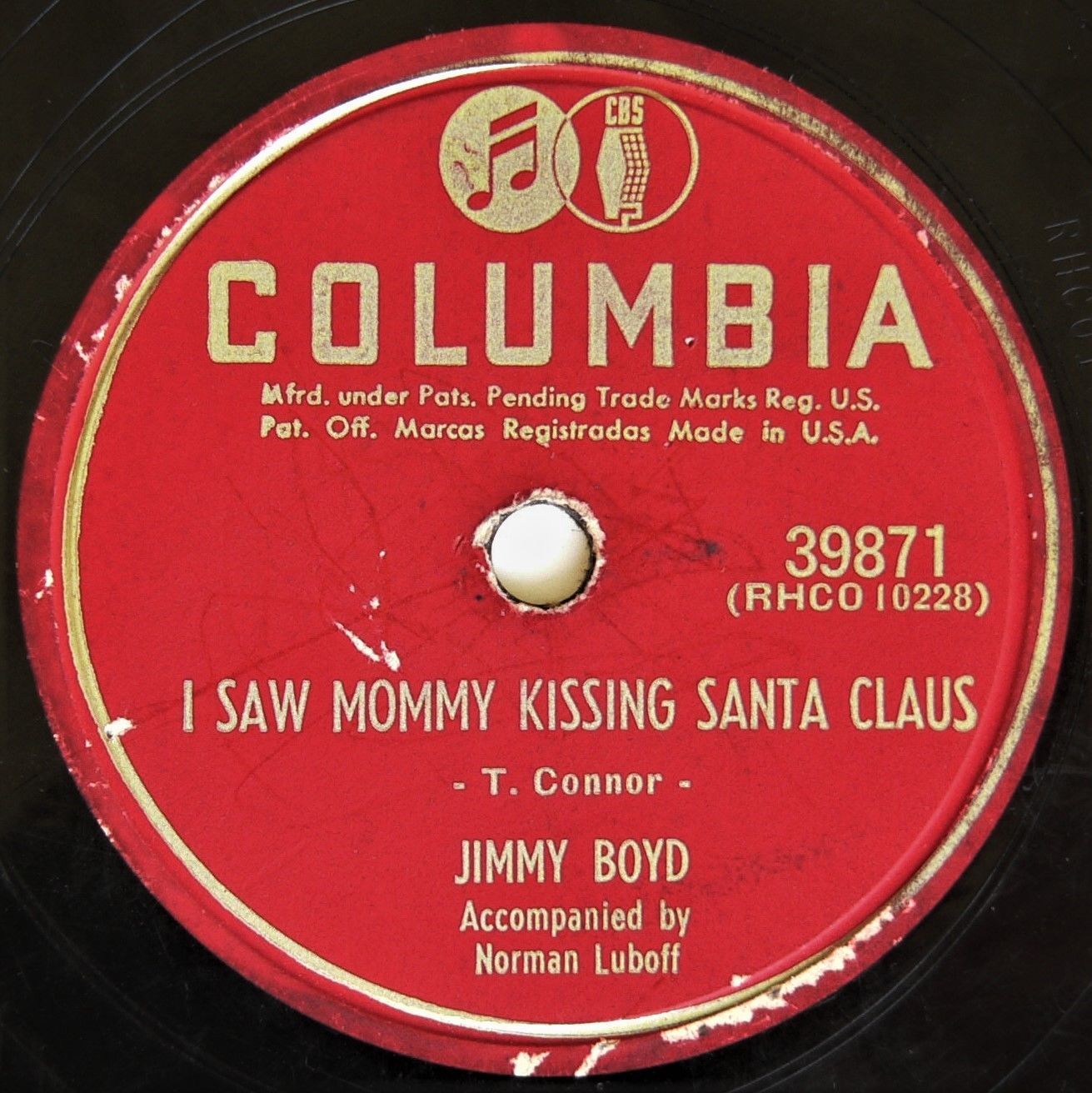 I SAW  MOMMY KISSING SANTA CLAUS - JIMMY BOYD - XMAS HOLIDAY 1952 Columb... - $15.83