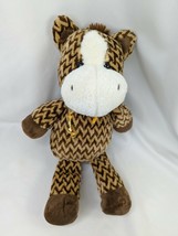 Kellytoy Brown Horse Plush 15 Inch Chevron Stuffed Animal Toy #2 - £11.54 GBP