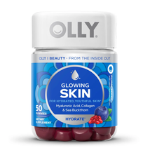 OLLY Glowing Skin Vitamin Gummies with Hyaluronic Acid &amp; Collagen, 50 cT. - £20.56 GBP
