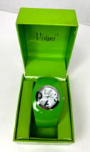 Vivani Vibrant Green Ladies Metal Statement Wrist Watch Spring-Loaded Ba... - $14.95
