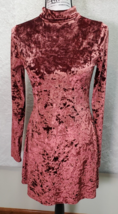 Kimchi Blue Sheath Dress Women Medium Burgundy Velvet Urban Outfitter Turtleneck - £17.18 GBP