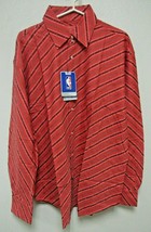 NBA Houston Rockets Red Button Up Dress Shirt Long Sleeve by Headmaster - £15.66 GBP